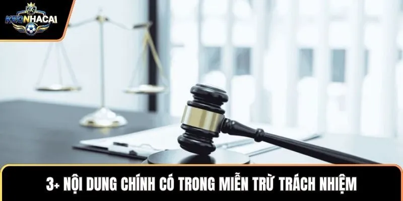 3+ nội dung chính có trong miễn trừ trách nhiệm