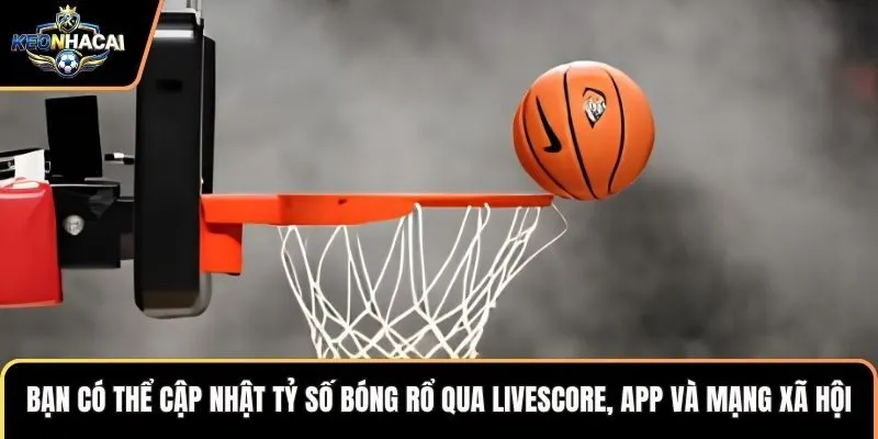 Bạn có thể cập nhật tỷ số bóng rổ qua livescore, app và mạng xã hội