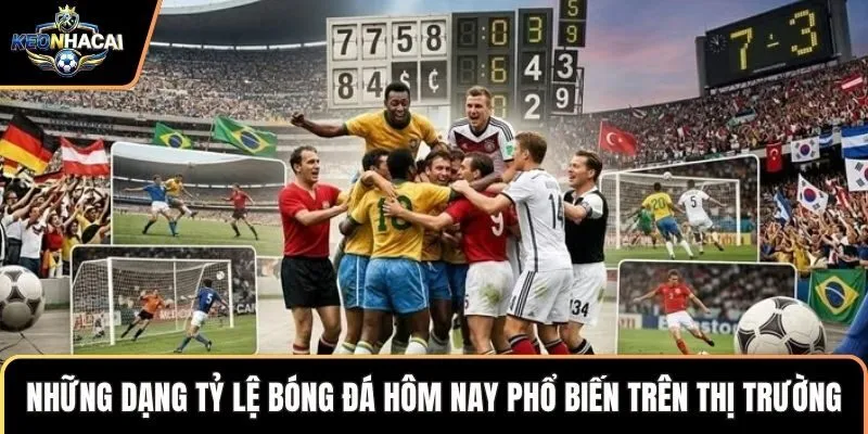 Những dạng tỷ lệ bóng đá hôm nay phổ biến trên thị trường